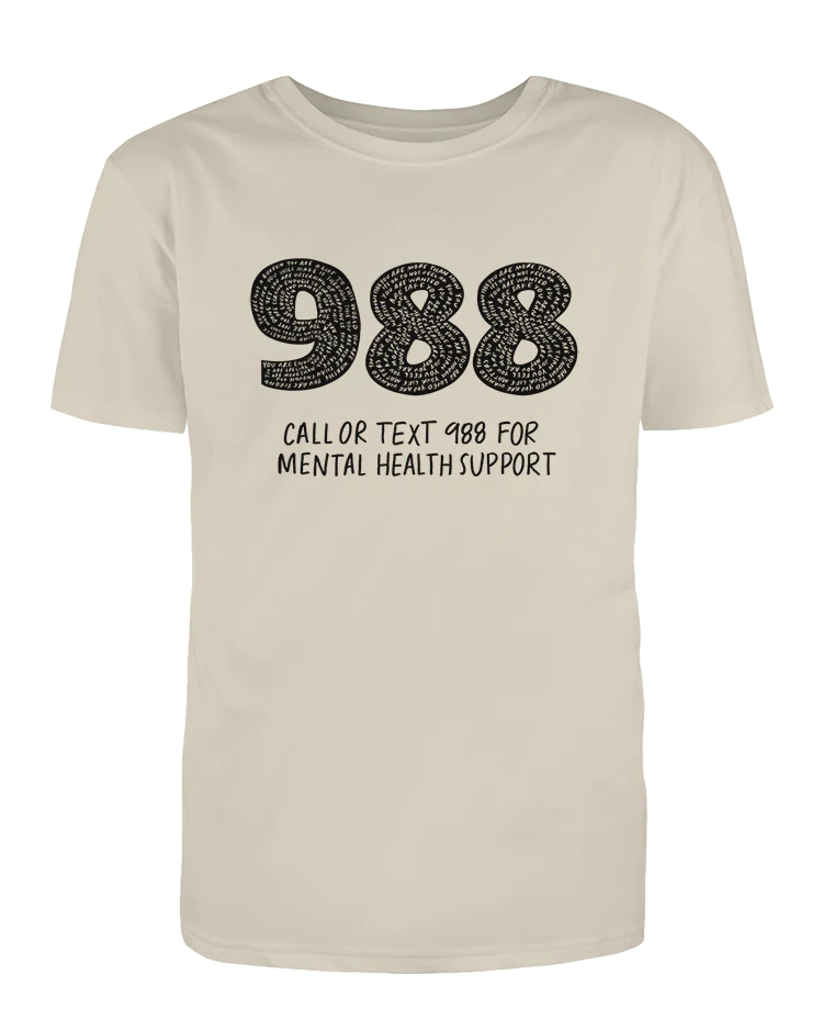 988: Call Or Text For Mental Health Support - T-Shirt - Image 4