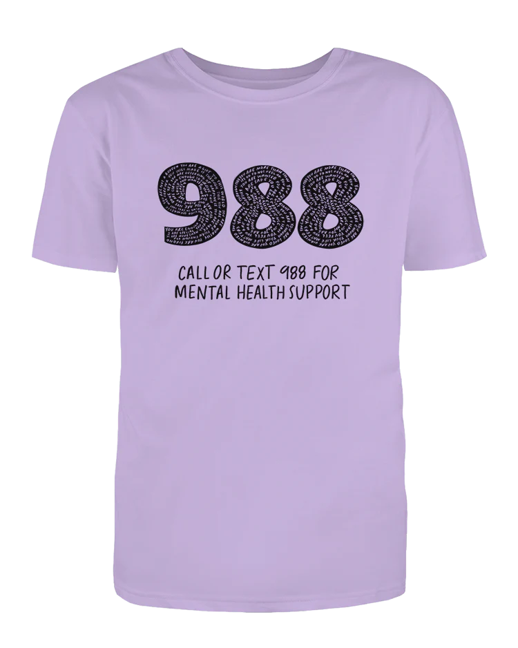 988: Call Or Text For Mental Health Support - T-Shirt - Image 5