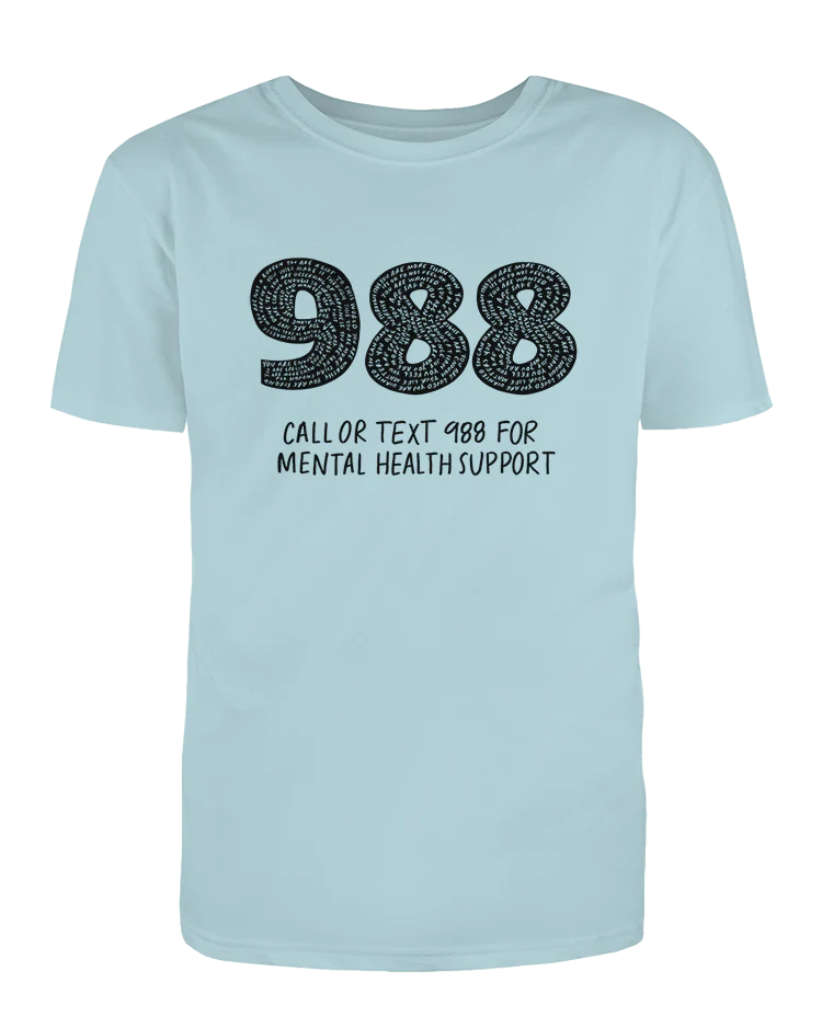 988: Call Or Text For Mental Health Support - T-Shirt - Image 6