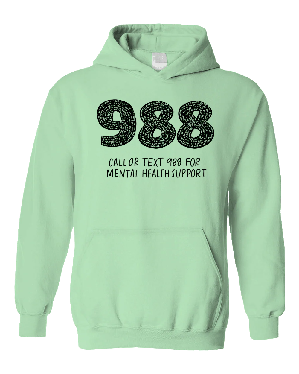 988: Call Or Text For Mental Health Support - Hoodie - Image 5