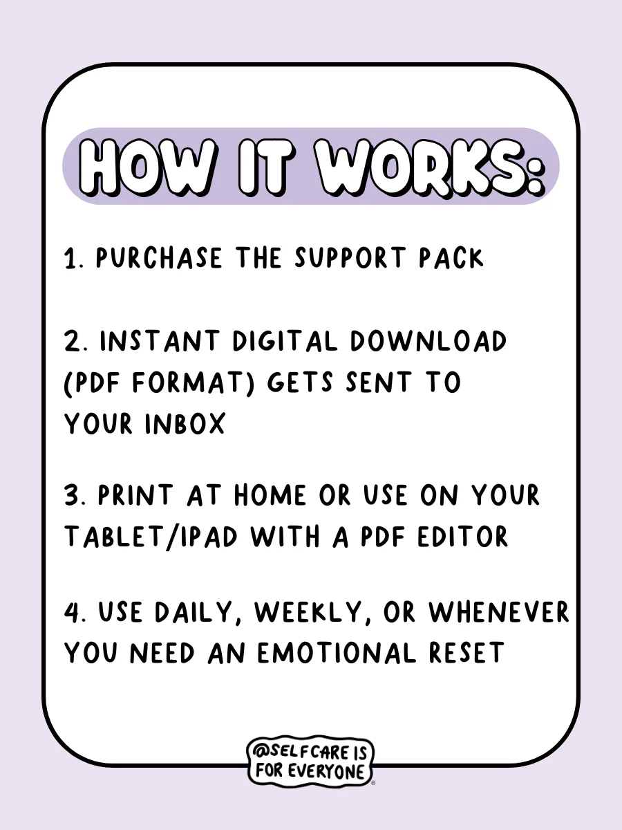 ADHD Support Pack (Printable PDF) – tools for dealing with procrastination, a lack of motivation, and brain shame - Image 5