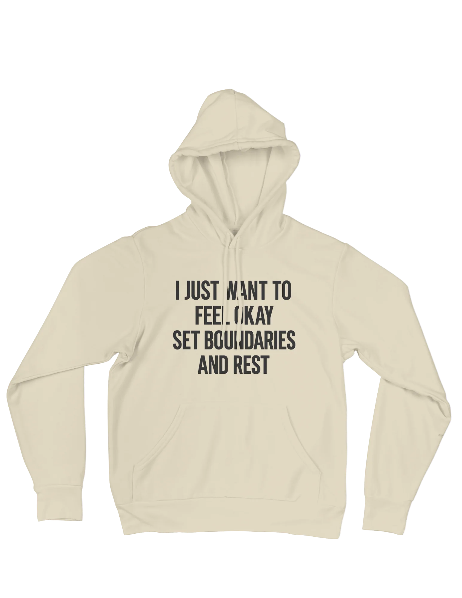 I Just Want To Feel Okay, Set Boundaries & Rest - Hoodie - Image 3