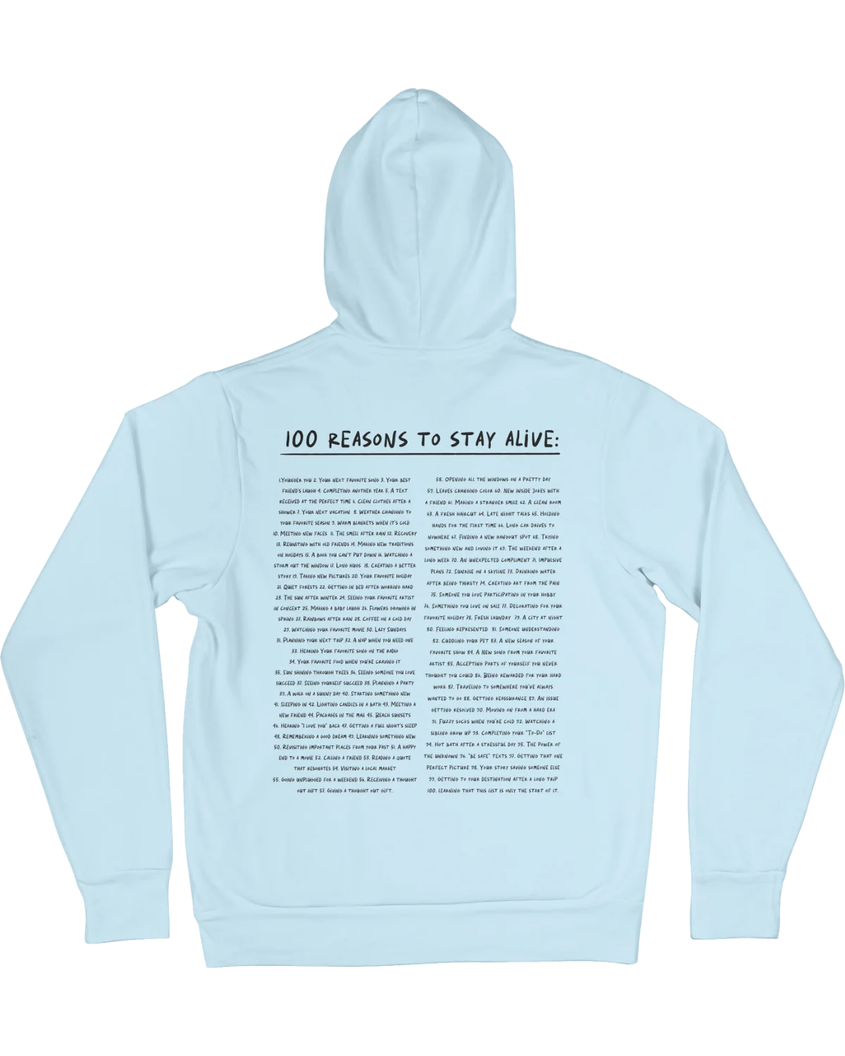 The Original "Keep Going; 100 Reasons To Stay Alive" Hoodie - Image 13