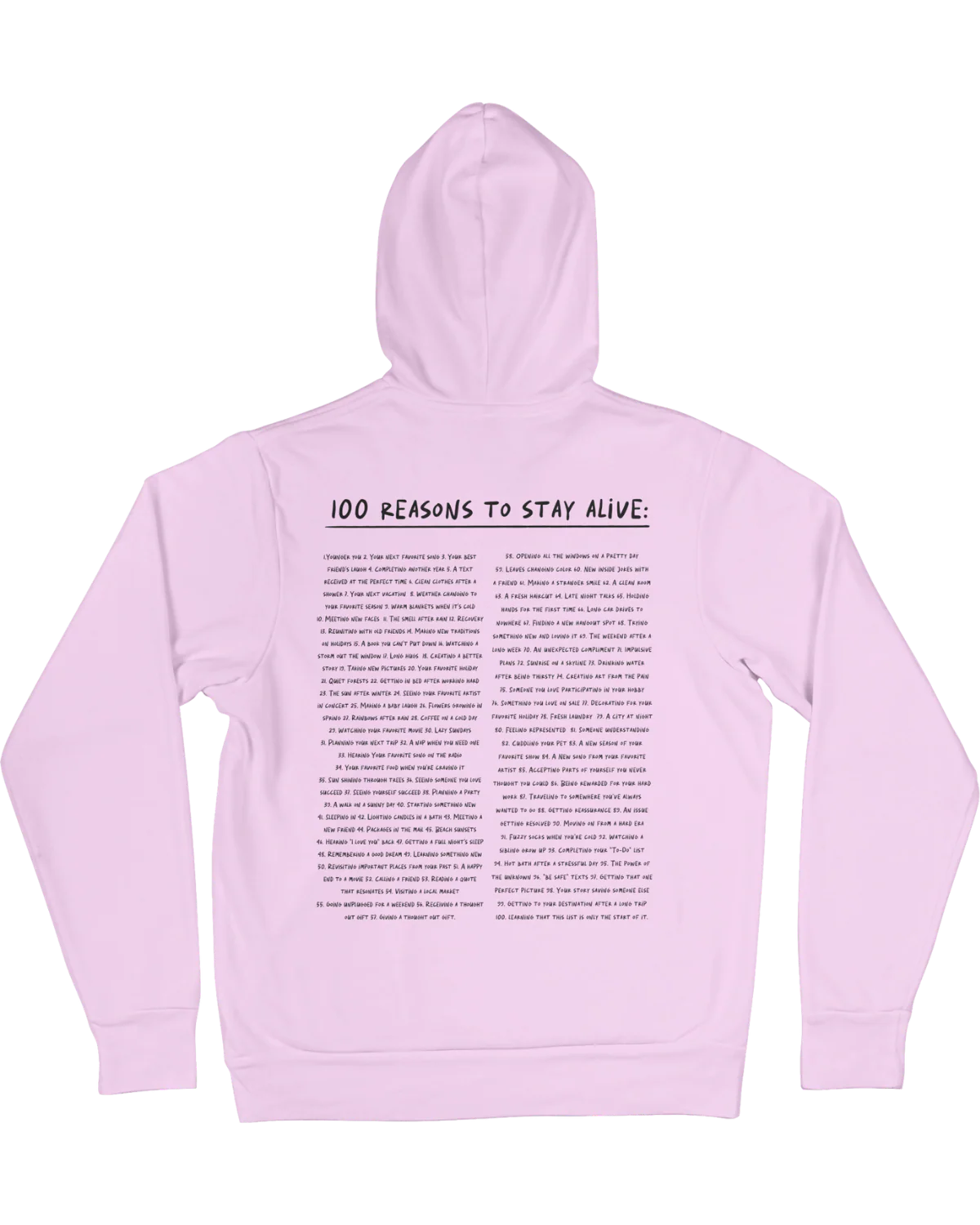 The Original "Keep Going; 100 Reasons To Stay Alive" Hoodie - Image 15