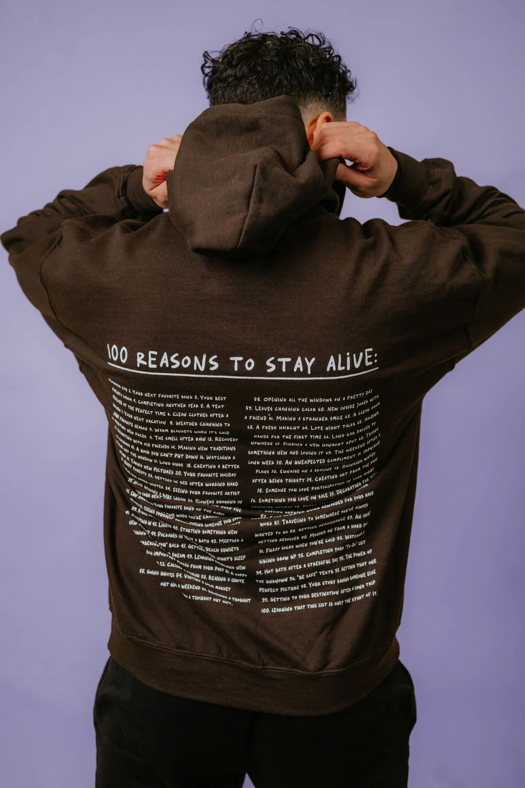 The Original "Keep Going; 100 Reasons To Stay Alive" Hoodie - Image 16