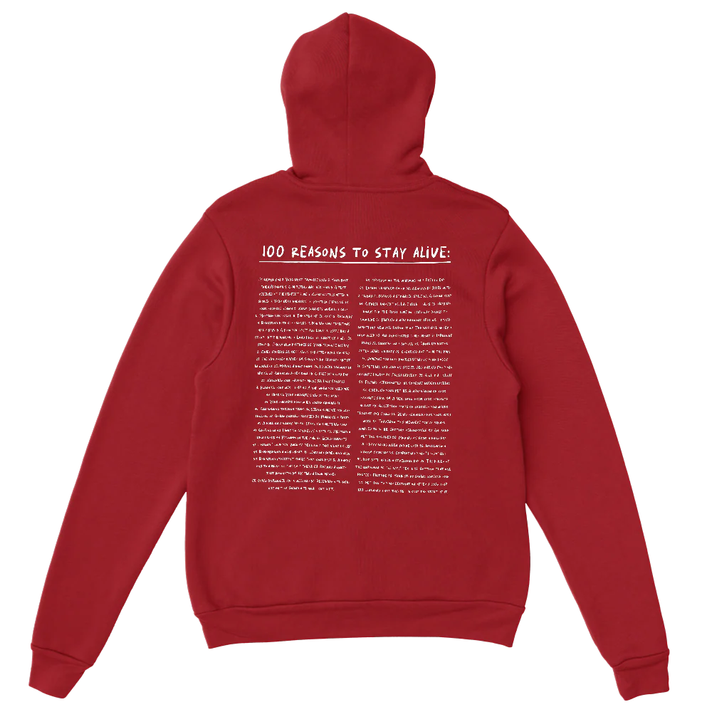 The Original "Keep Going; 100 Reasons To Stay Alive" Hoodie - Image 18