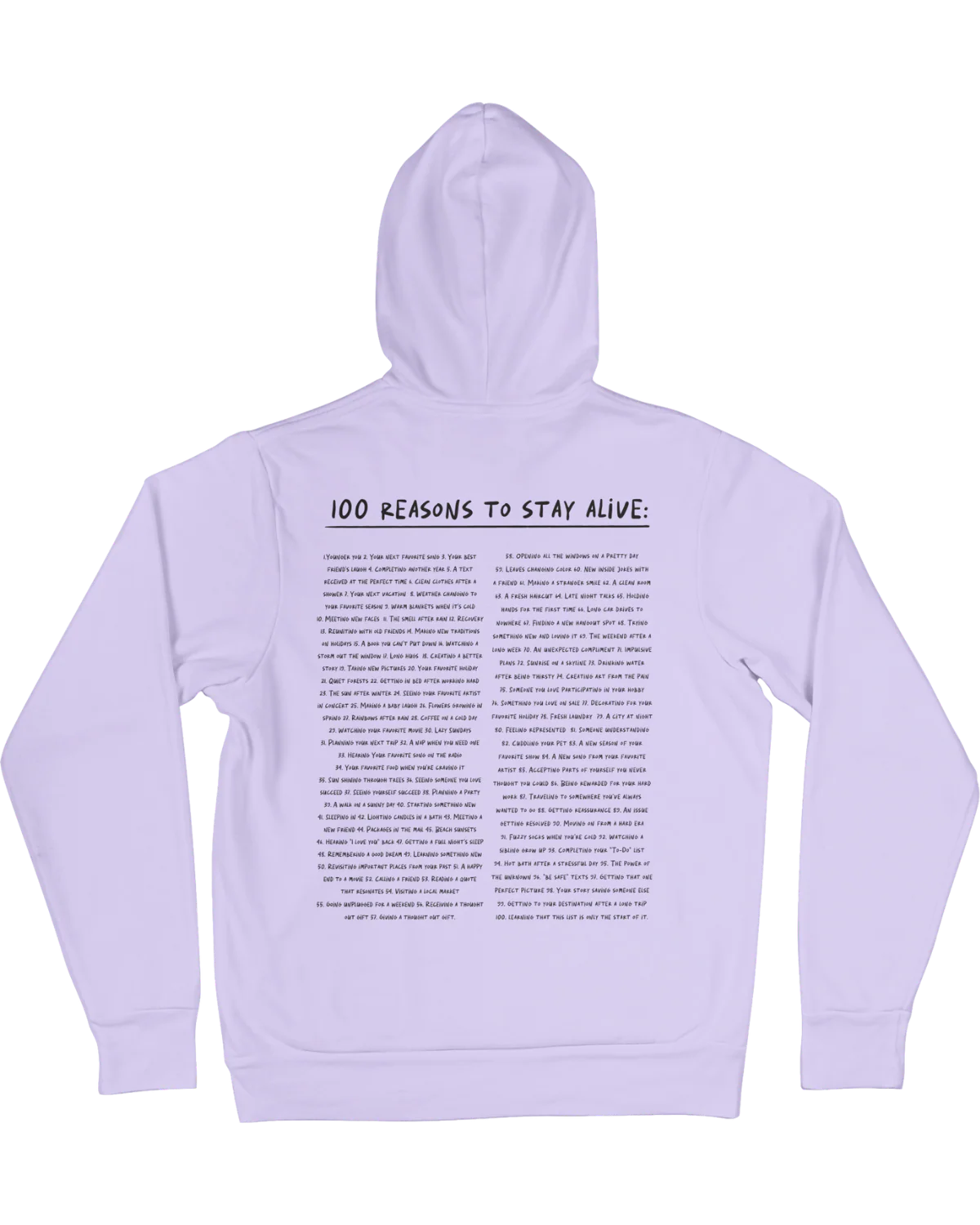 The Original "Keep Going; 100 Reasons To Stay Alive" Hoodie - Image 3