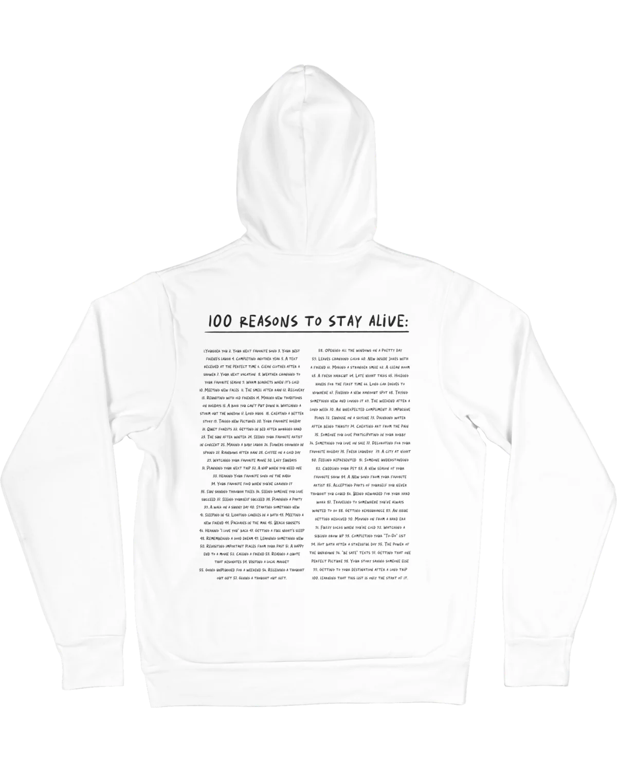 The Original "Keep Going; 100 Reasons To Stay Alive" Hoodie - Image 5