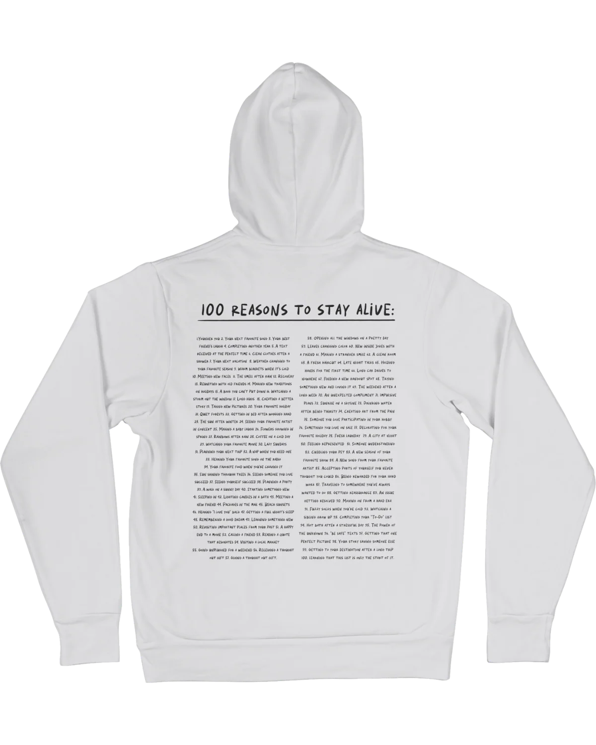 The Original "Keep Going; 100 Reasons To Stay Alive" Hoodie - Image 9