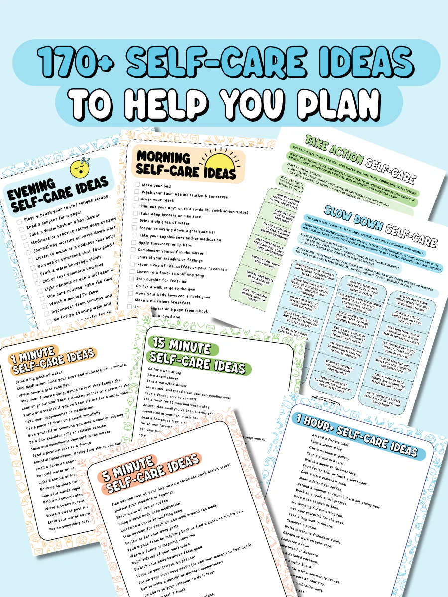 Self-Care Planner Pack (Printable PDF)  - your customizable roadmap to feeling better, staying consistent, and taking care of *you* - Image 4