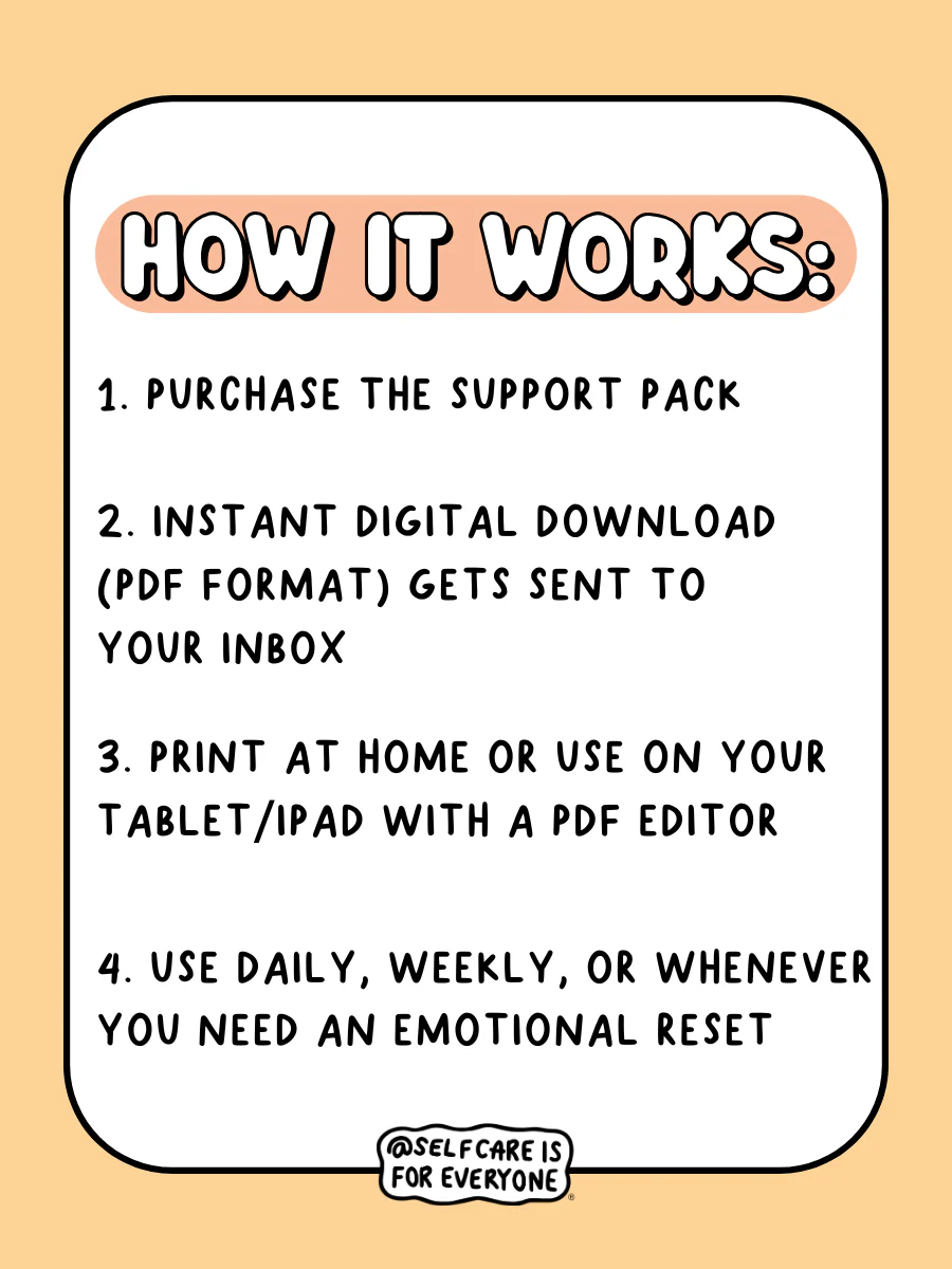 Feelings Support Pack (Printable PDF) - a self-care toolkit for naming, feeling, and understanding your emotions without judgement - Image 6