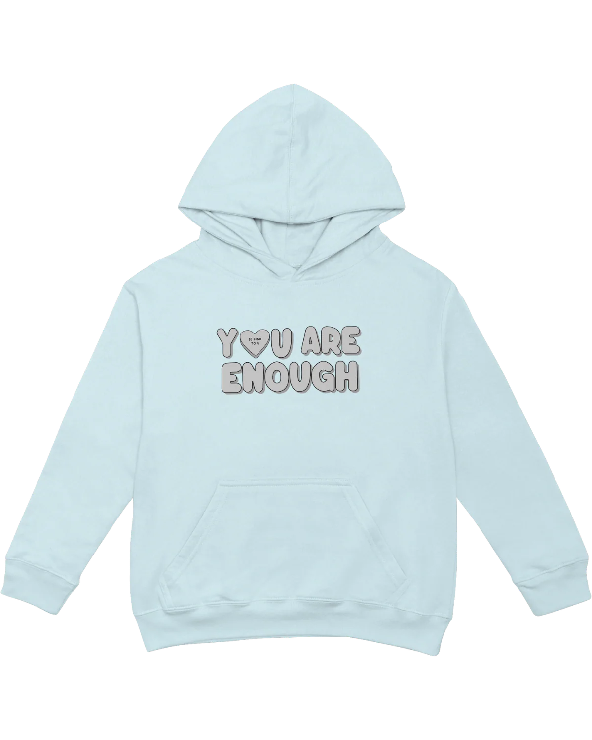You Are Enough + Candy Hearts (Silver 🩶) - Hoodie - Image 11