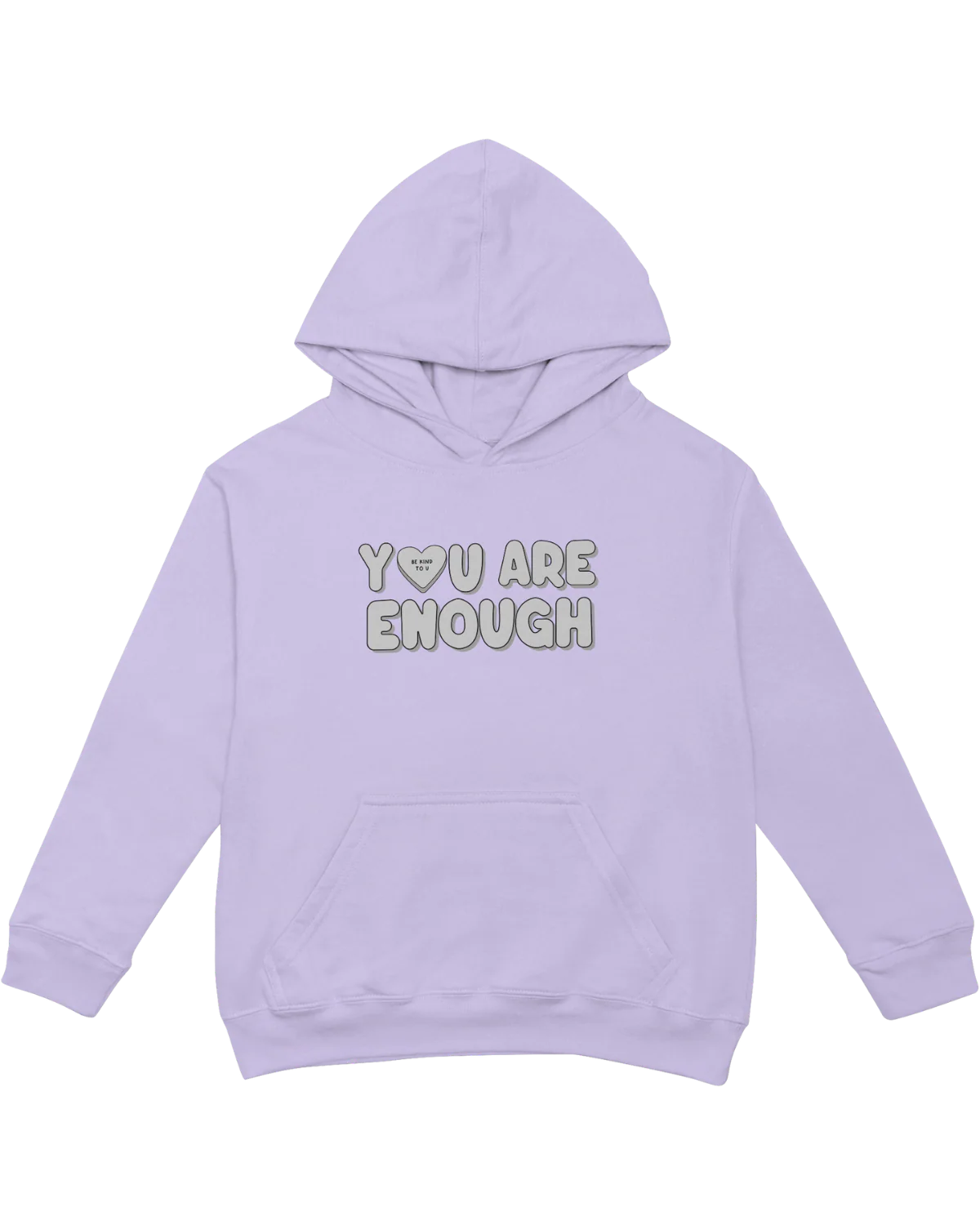 You Are Enough + Candy Hearts (Silver 🩶) - Hoodie - Image 13