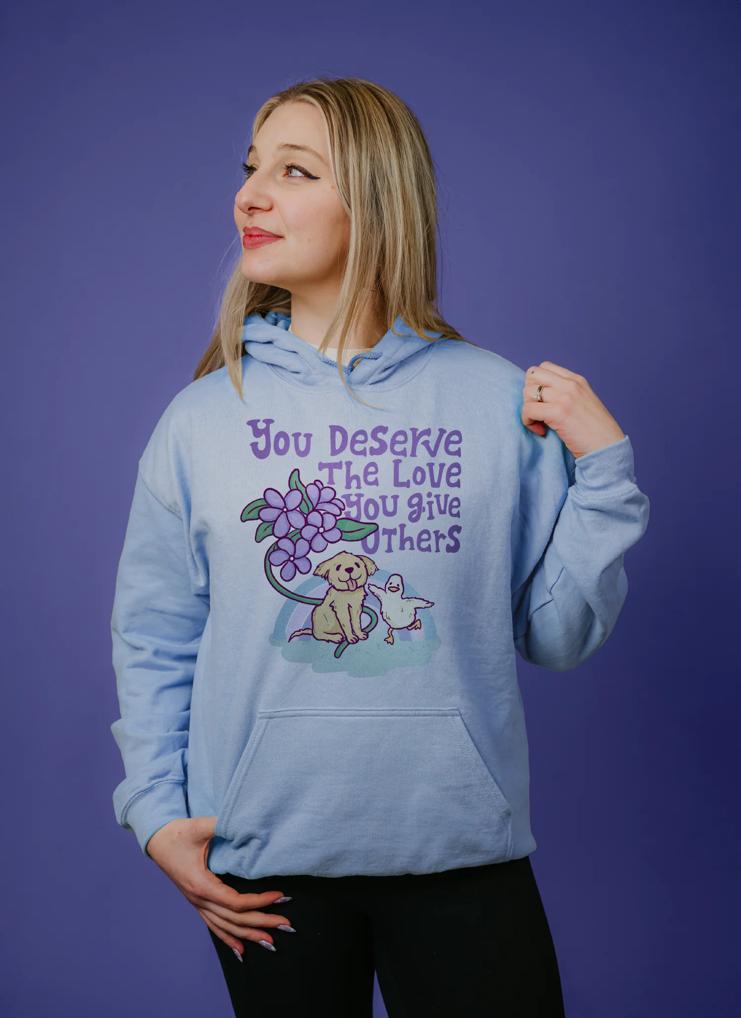 You Deserve The Love You Give Others - Hoodie - Image 4